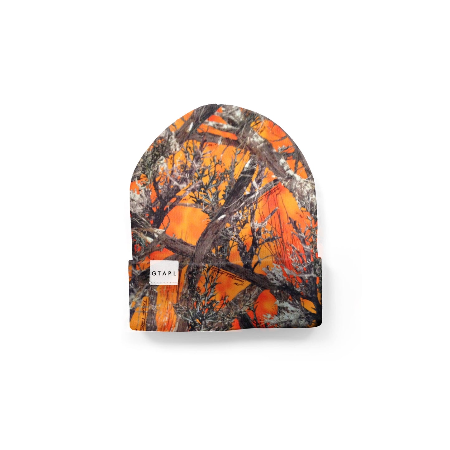 ORANGE GTAPL CAMO UTILITY BEANIE