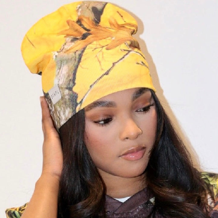 YELLOW CAMOUFLAGE UTILITY BEANIE