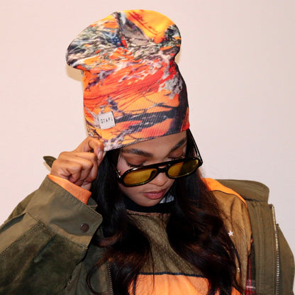 ORANGE GTAPL CAMO UTILITY BEANIE