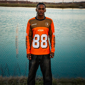 YAHWEH ORANGE PREMIUM MESH JERSEY