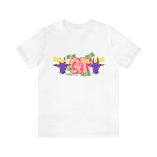 WHITE ABSTRACT CAFN TEE