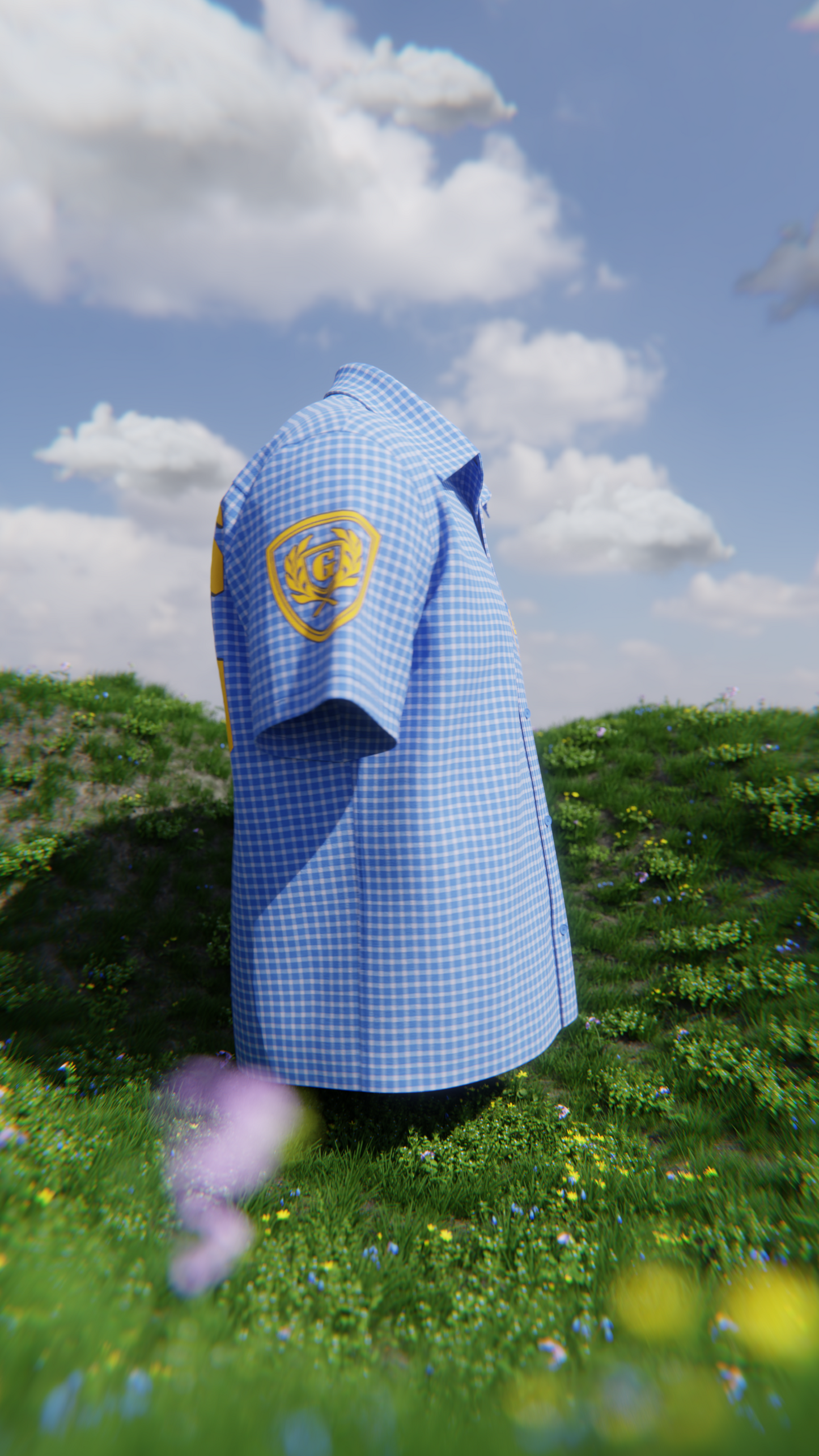 NOTHING WITHOUT GOD – Blue & White  Flannel