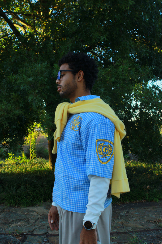 NOTHING WITHOUT GOD – Blue & White  Flannel