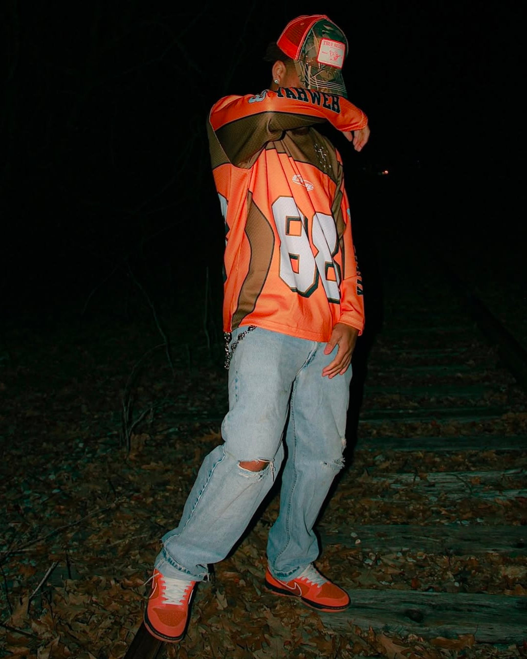 YAHWEH ORANGE PREMIUM MESH JERSEY