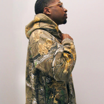 Boxy Fit CAMO Nothing Without God Hoodie