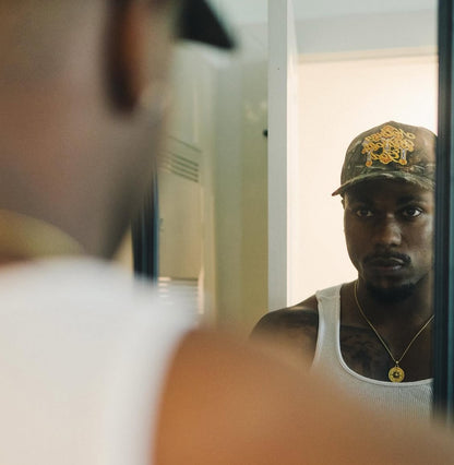 Nothing Without God Camo Trucker Hat (Unisex)